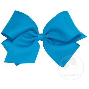 King Grosgrain Bow Accessories Wee Ones Island Blue  