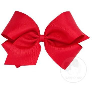 King Grosgrain Bow Accessories Wee Ones Red  