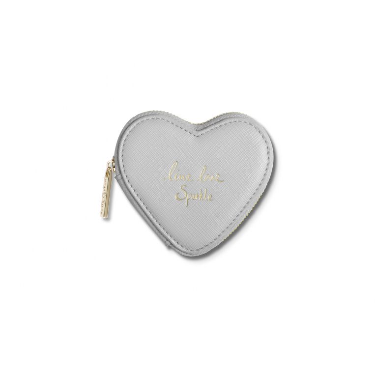 Coin Purse Women's Accessories Katie Loxton Gray Live Love Sparkle 