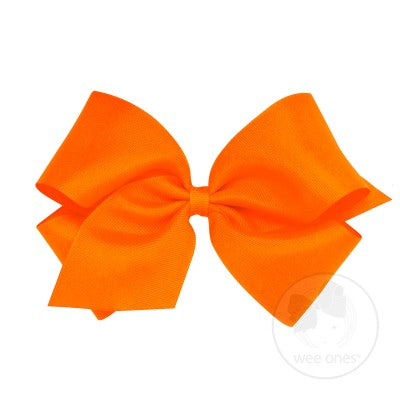 King Grosgrain Bow - Orange Kids Hair Accessories Wee Ones   