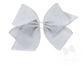 King Party Glitter Bow Grosgrain - Silver Accessories Wee Ones   