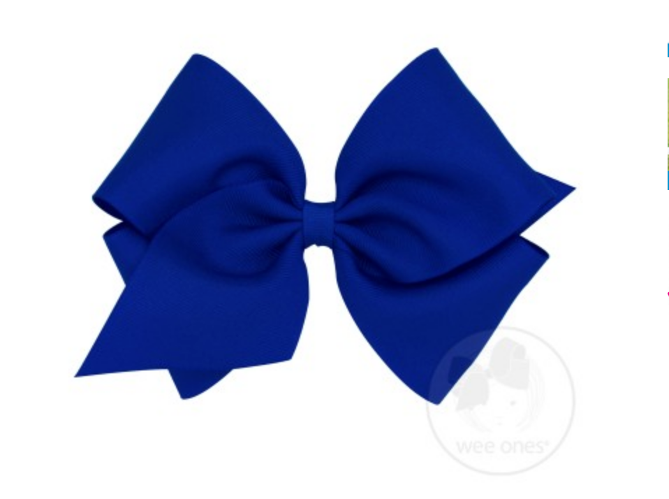 Mini King Grosgrain Bow Accessories Wee Ones Royal  