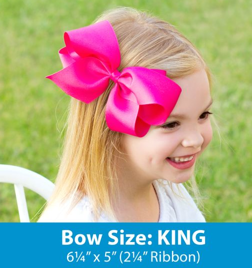 King Moonstitch Grosgrain Bow - Red with Green Kids Hair Accessories Wee Ones   