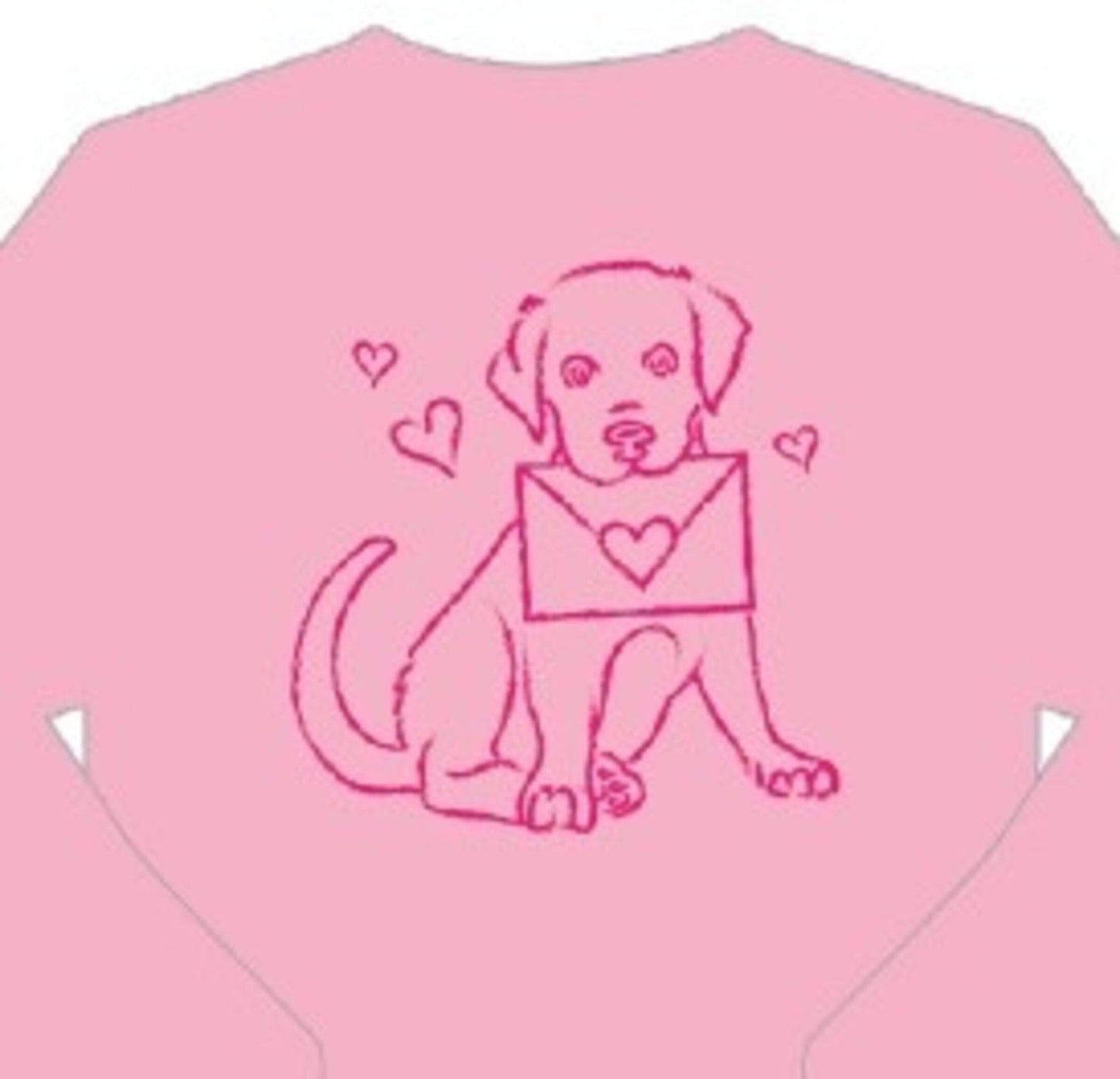 LS Pink Valentine's Lab T-Shirt Girls Tops + Tees Mustard & Ketchup   