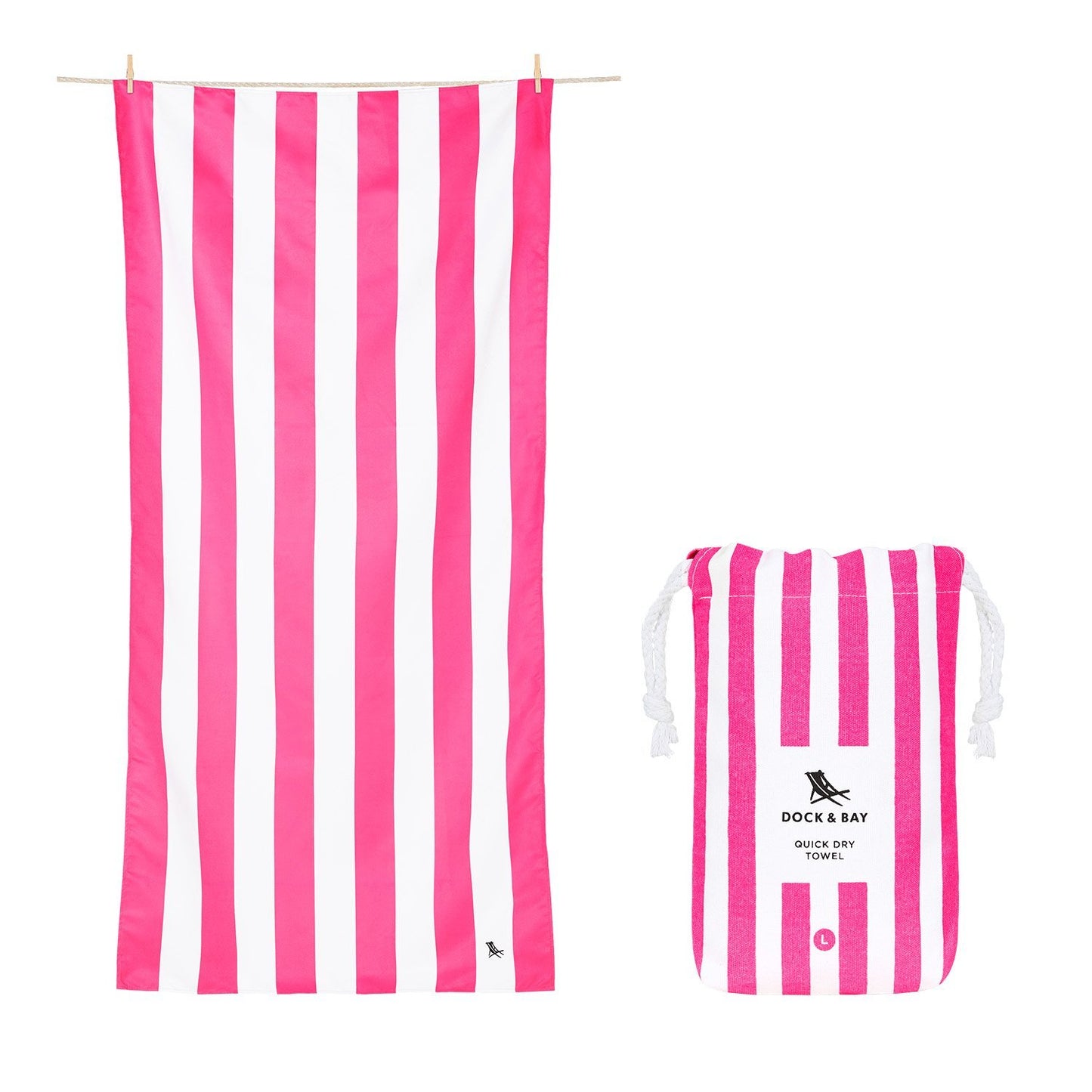 Cabana Large Towel - Phi Phi Pink Textiles Dock & Bay   