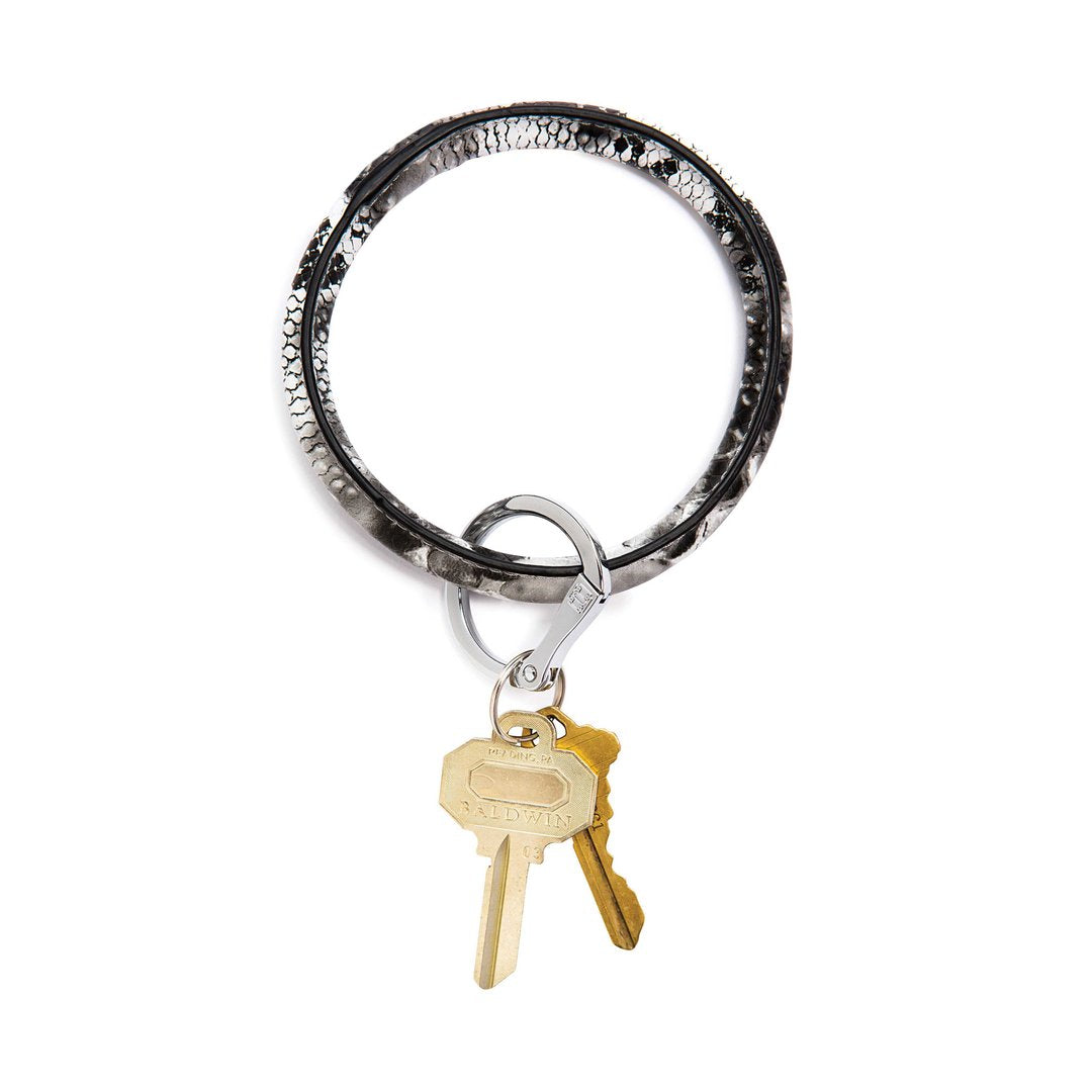 Leather O-Ring Key Rings O-Venture Tuxedo Snakeskin  