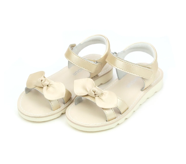 Leigh Bow Sandal - Champagne Girls Shoes L'Amour   
