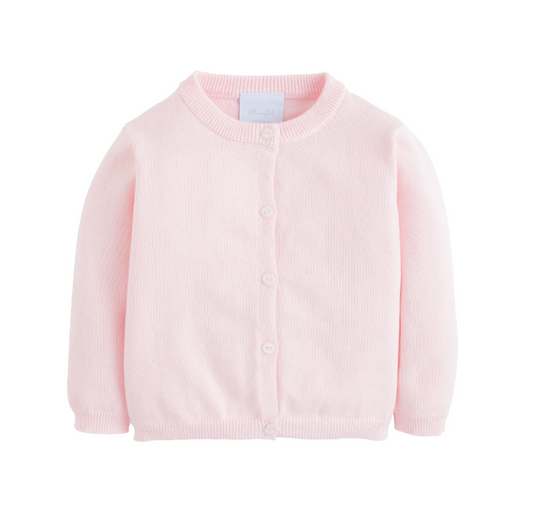 Essential Cardigan - Light Pink Girls Sweaters + Sweatshirts Little English   