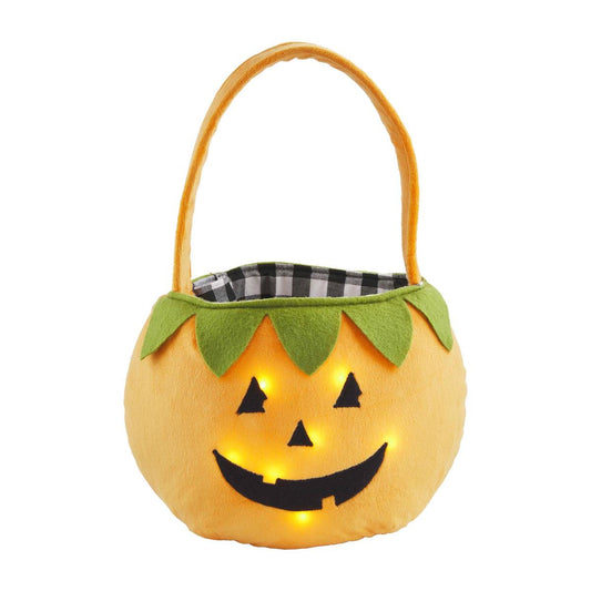 Light Up Pumpkin Treat Bag Seasonal Mudpie   