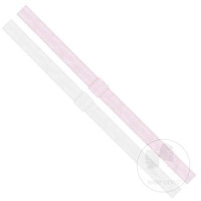 2 Add a Bow Elastic Headbands Accessories Wee Ones White/Light Pink/0-6m  