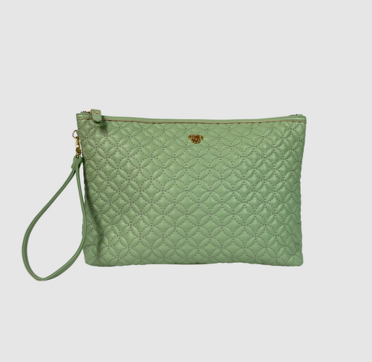 Litt Makeup Case - Sage Quilted Cases PurseN   