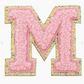 Stuck on You Large Chenille Glitter Varsity Letter Patch Misc Accessories Canvas M  