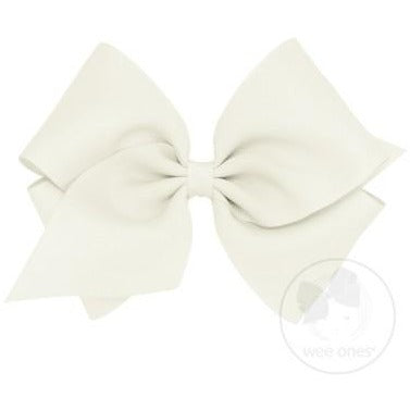 Mini King Grosgrain Bow Accessories Wee Ones Antique White  