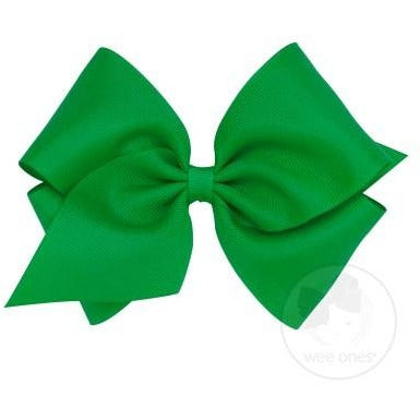 Mini King Grosgrain Bow Accessories Wee Ones Green  