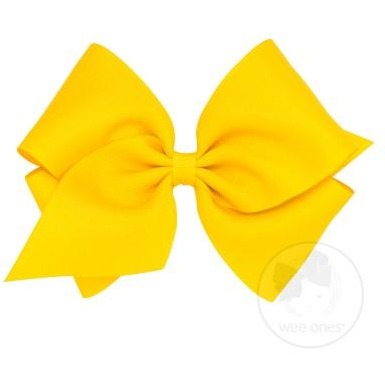 Mini King Grosgrain Bow Accessories Wee Ones Yellow  