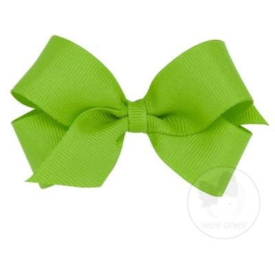 Mini Grosgrain Bow Accessories Wee Ones Apple Green  