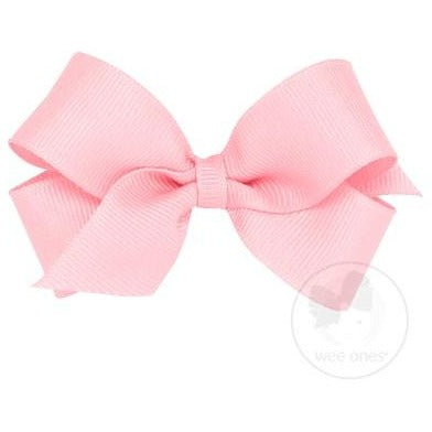 Mini Grosgrain Bow Kids Hair Accessories Wee Ones Light Pink  