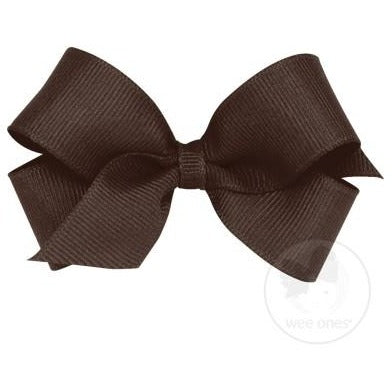 Mini Grosgrain Bow Accessories Wee Ones Spice Brown  