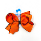 Medium Moonstitch Grosgrain Bow - Orange with Black Kids Hair Accessories Wee Ones   