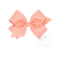King Grosgrain Bow with White Moonstitch Edge -Light Coral with White Accessories Wee Ones   
