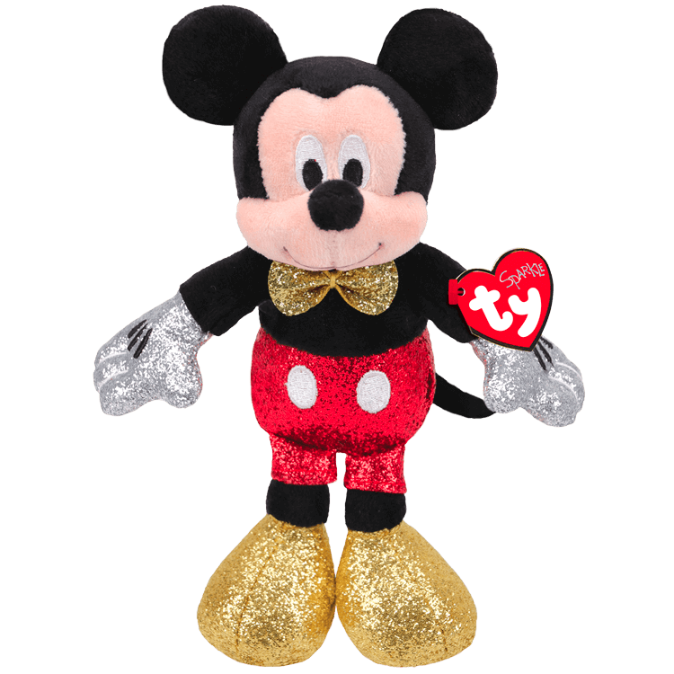 Mickey Mouse Red Sparkle Plush Ty   