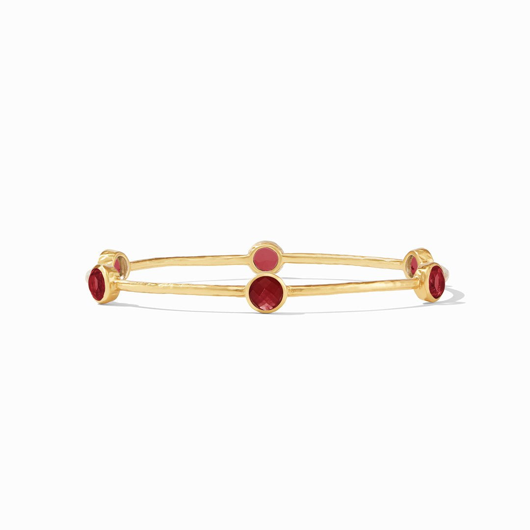 Milano Bangle Gold Ruby Red - Medium Women's Jewelry Julie Vos   