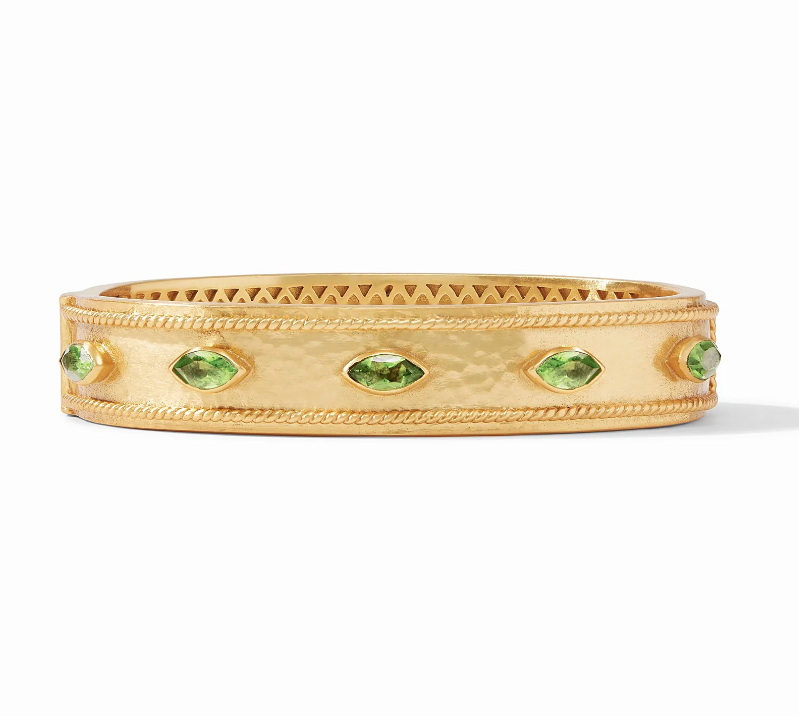 Monaco Hinge Bangle - Jade Green Bracelets Julie Vos   