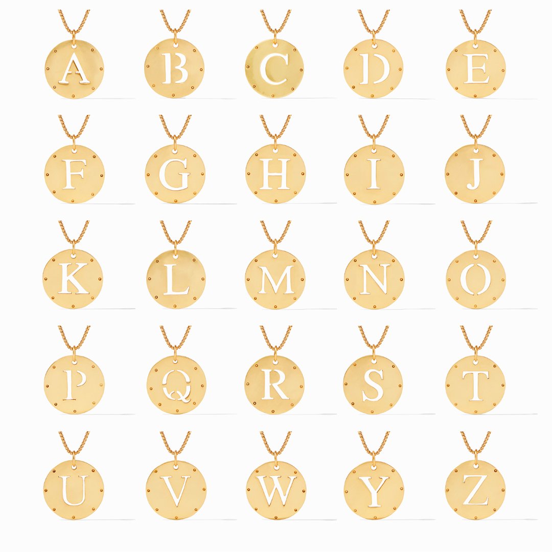 Monogram Pendant Gold - A Women's Jewelry Julie Vos   
