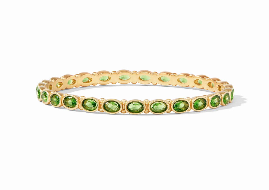 Mykonos Bangle Gold Jade Green - Medium Bracelets Julie Vos   