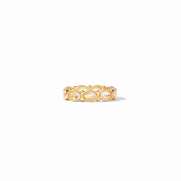 Mykonos Ring Gold - Clear Crystal Size 6 Rings Julie Vos   