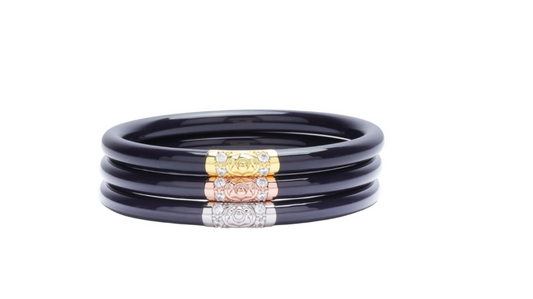 Navy Three Kings All Weather Bangles (Set of 3) - SM Bracelets Budha Girl   