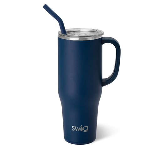 40 oz Mega Mug with Handle - Navy Insulated Drinkware Swig   