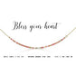Bless Your Heart Morse Code Necklace Women's Jewelry Dot & Dash   