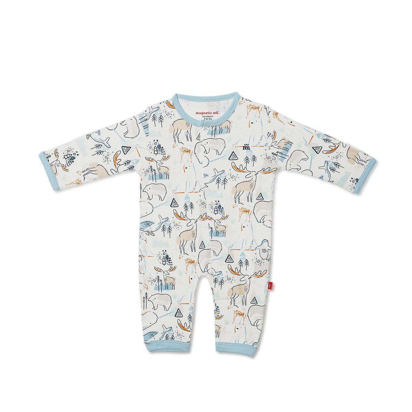 Northern Lights Organic Cotton Magnetic Coverall Baby Sleepwear Magnetic Me   