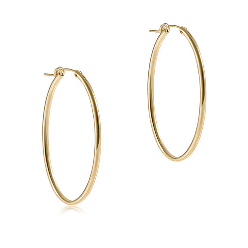 2" Gold Oval Hoop - Smooth Earrings enewton   