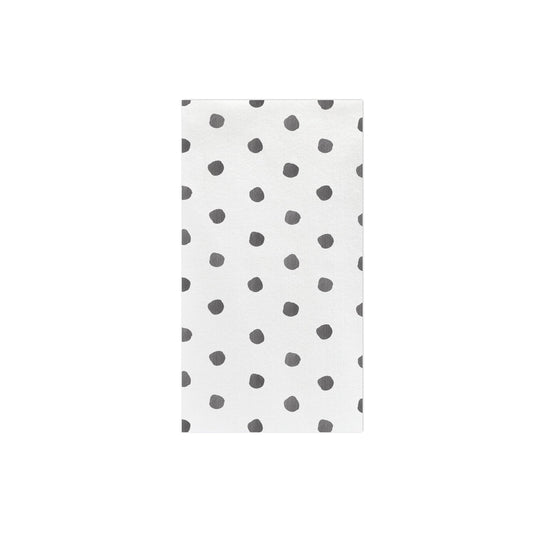 Papersoft Napkins Dot Grey Guest Towels (Pack of 20) Kitchen + Entertaining Vietri   