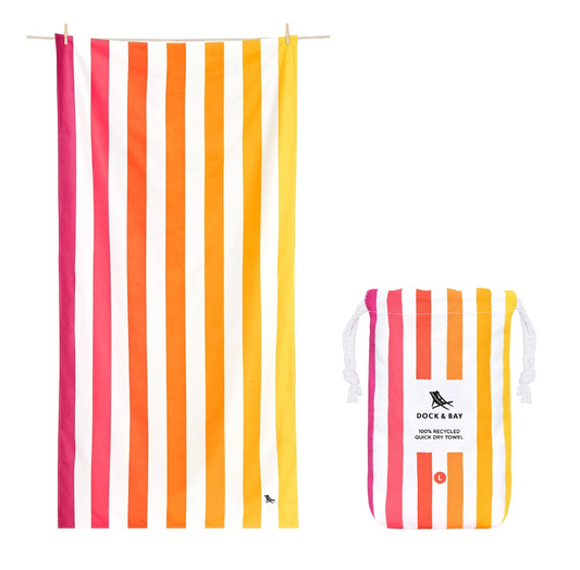 Summer Large Towel - Peach Sunrise Textiles Dock & Bay   