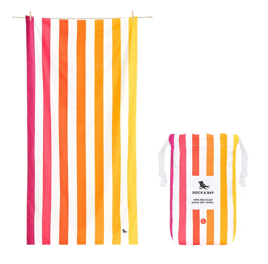 Summer XLarge Towel - Peach Sunrise Textiles Dock & Bay   