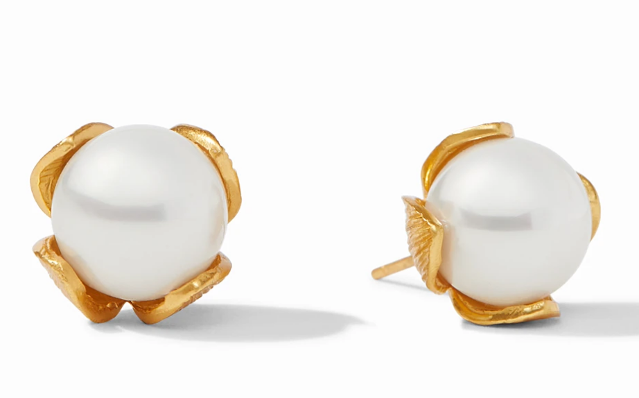 Penelope Stud Gold Pearl - Large Women's Jewelry Julie Vos   