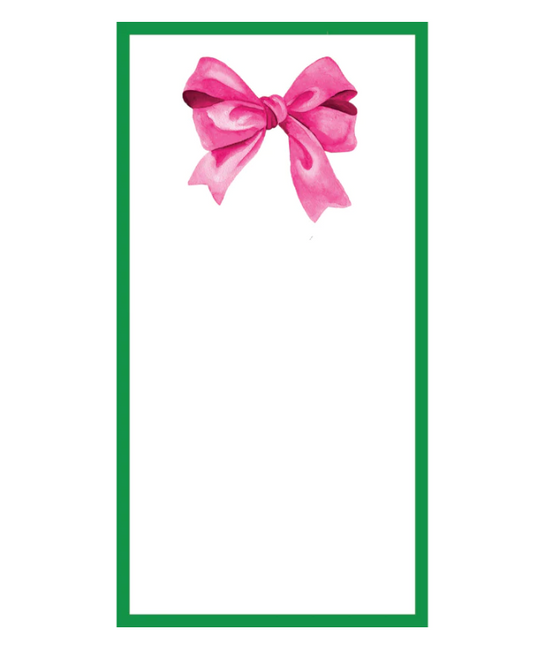 Pink Bow List Notepad Paper Goods WH Hostess   