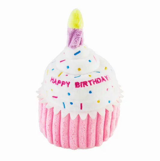 Musical Pink Cupcake Plush Plush Mudpie   