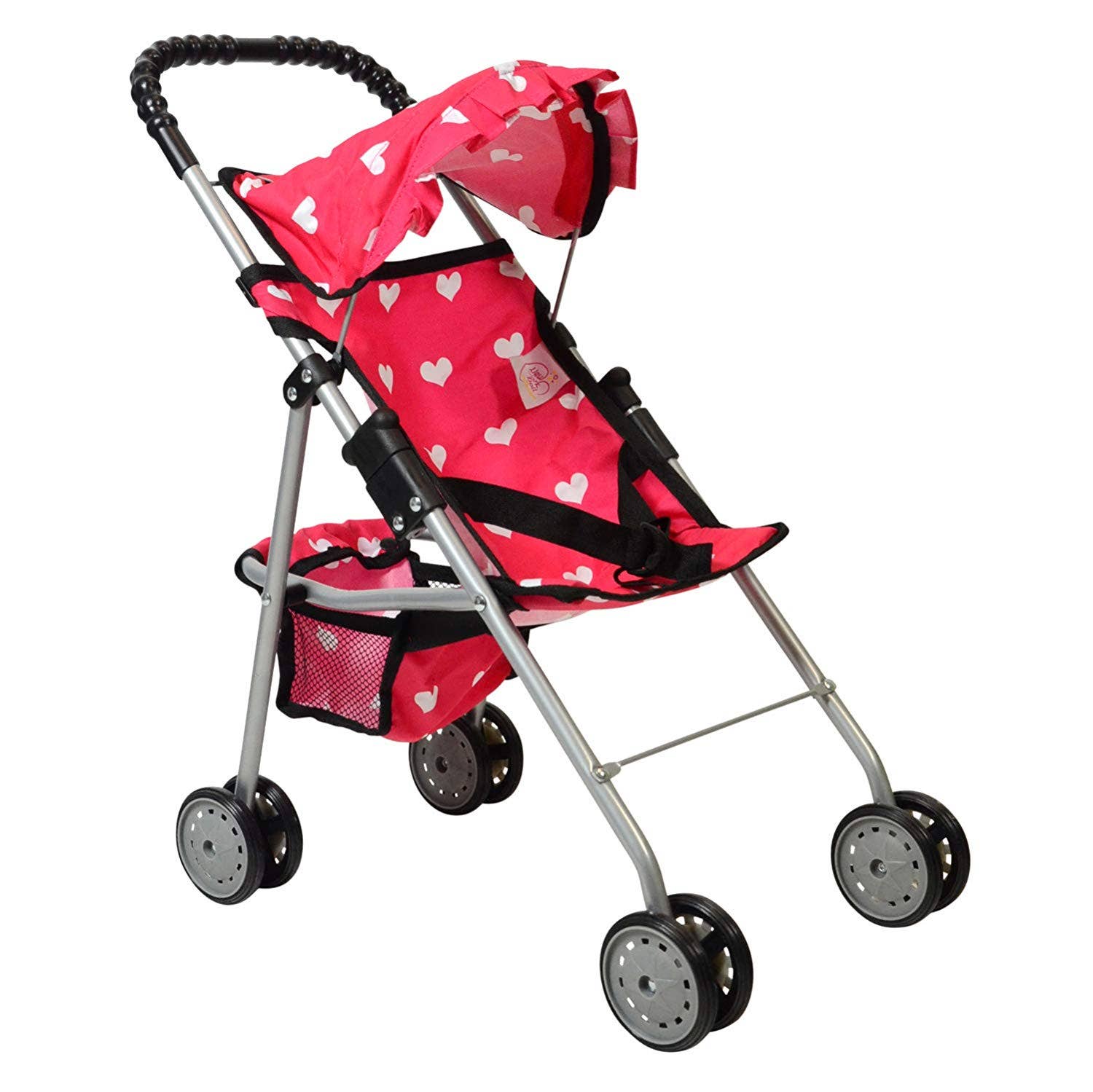 My First Doll Stroller Heart Design with Basket and Hood Gifts New York Doll Collection   