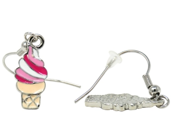 Rainbow Fantasy Pierced Earrings Accessories Pink Poppy Pink Ice Cream  