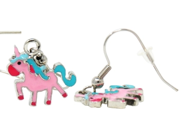 Rainbow Fantasy Pierced Earrings Accessories Pink Poppy Pink Unicorn  