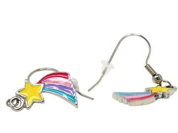 Rainbow Fantasy Pierced Earrings Accessories Pink Poppy Pink Shooting Star  