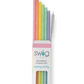 Rainbow Glitter Reusable Straw Set (Tall) Insulated Drinkware Swig   
