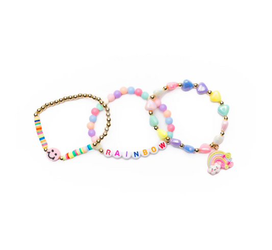 Rainbow Smiles 3pc Bracelet Kids Jewelry Great Pretenders   