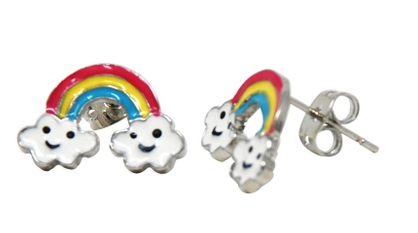 Rainbow Fantasy Stud Earrings Accessories Pink Poppy Rainbow  