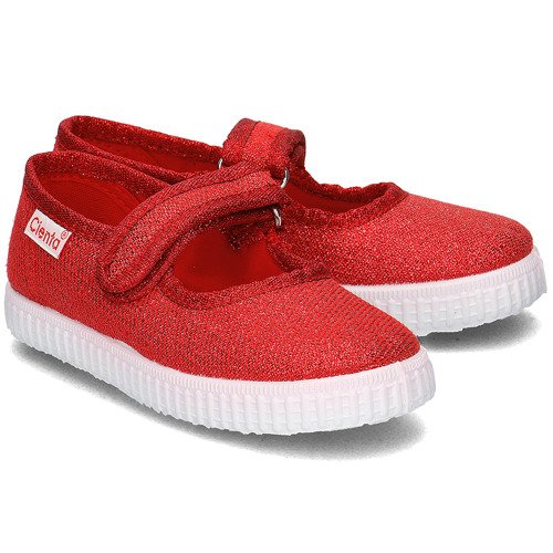 Girl Mary Jane - Red Metallic Shoes Cienta   