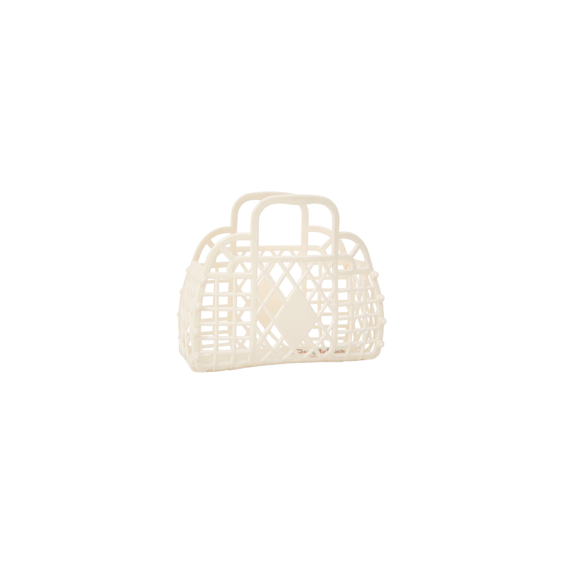 Mini Retro Basket - Cream Gifts Sunjellies   
